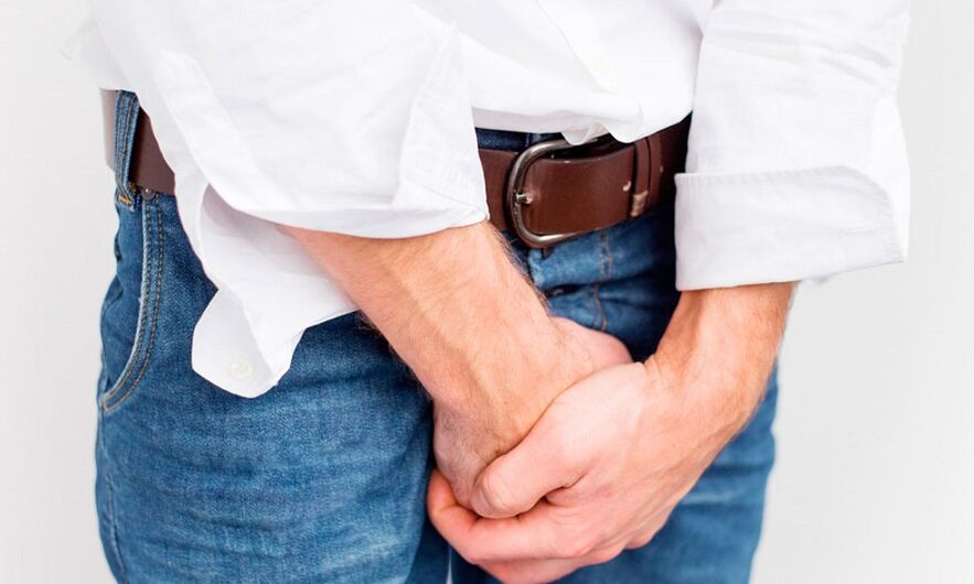 Pain in the groin with prostatitis